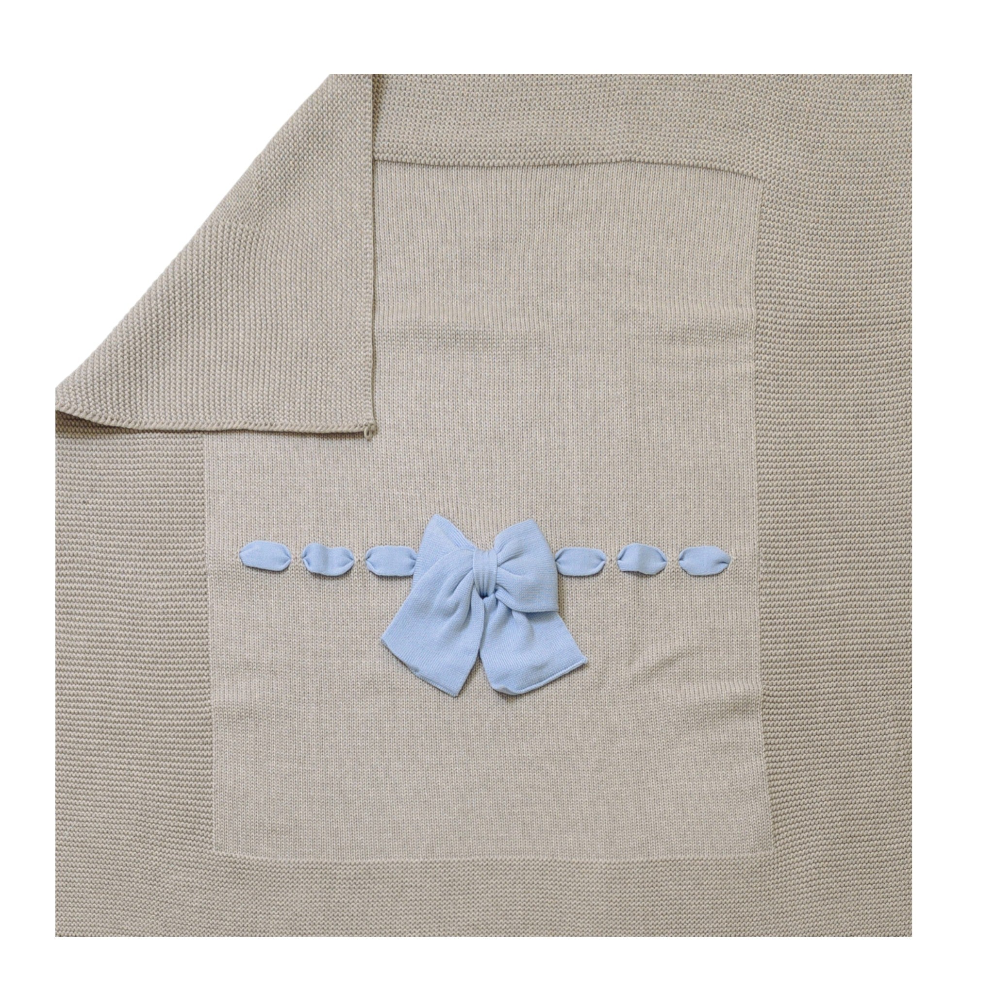 Coperta Neonato TORTORA Fiocco CIELO LE DODO' - Made in Italy