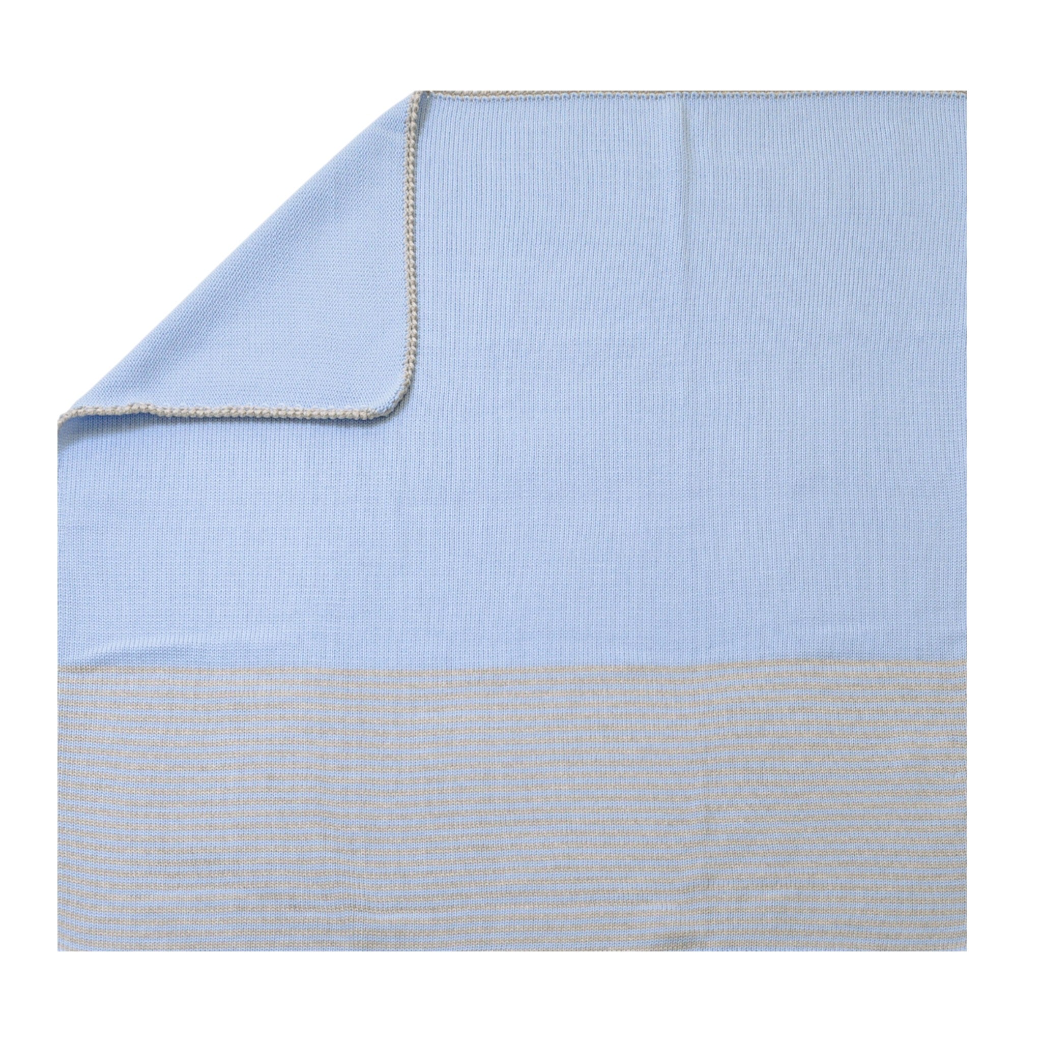 Coperta Neonato CIELO Righe Grigio LE DODO' - Made in Italy