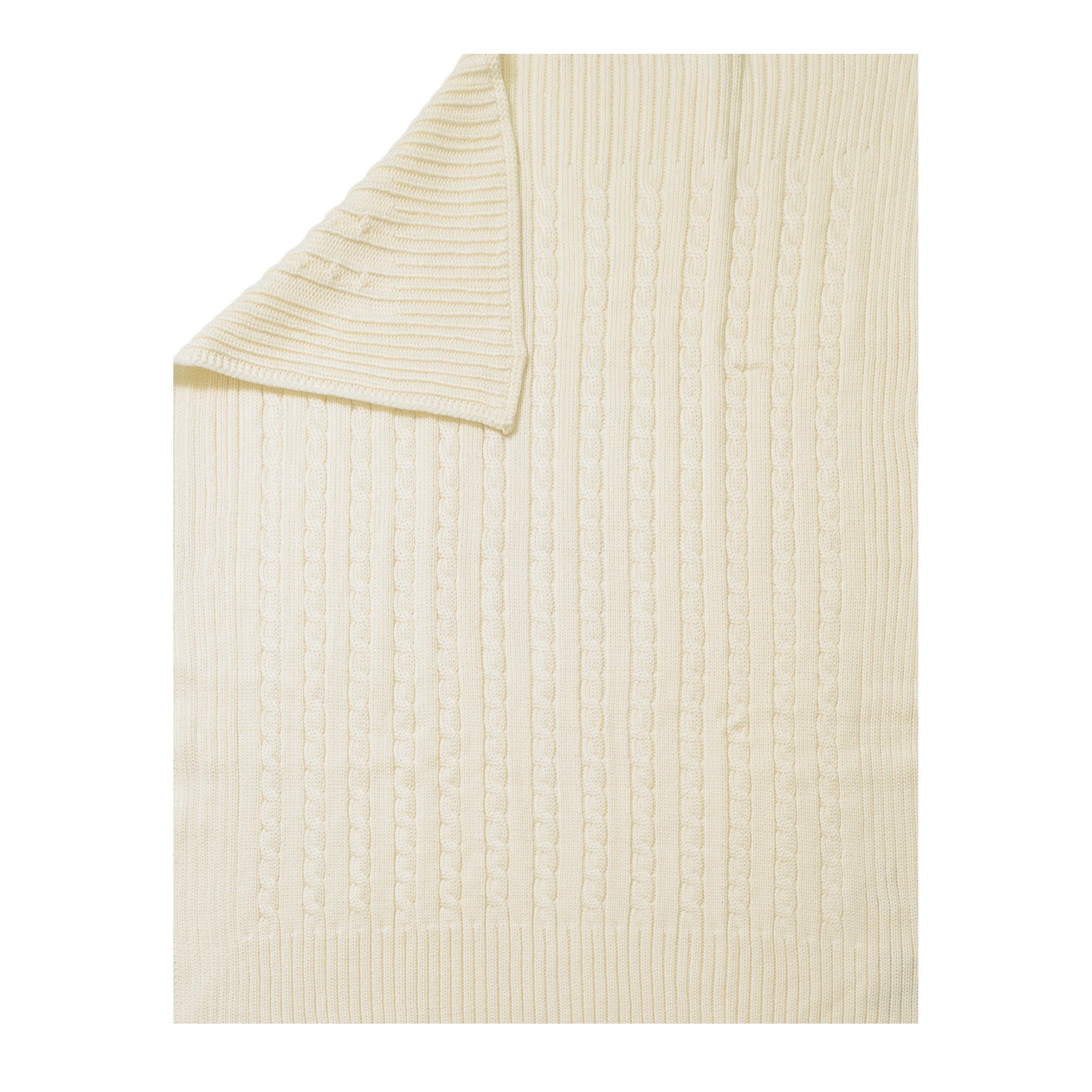 Coperta Neonato PANNA Tramatura Treccia LE DODO' - Made in Italy