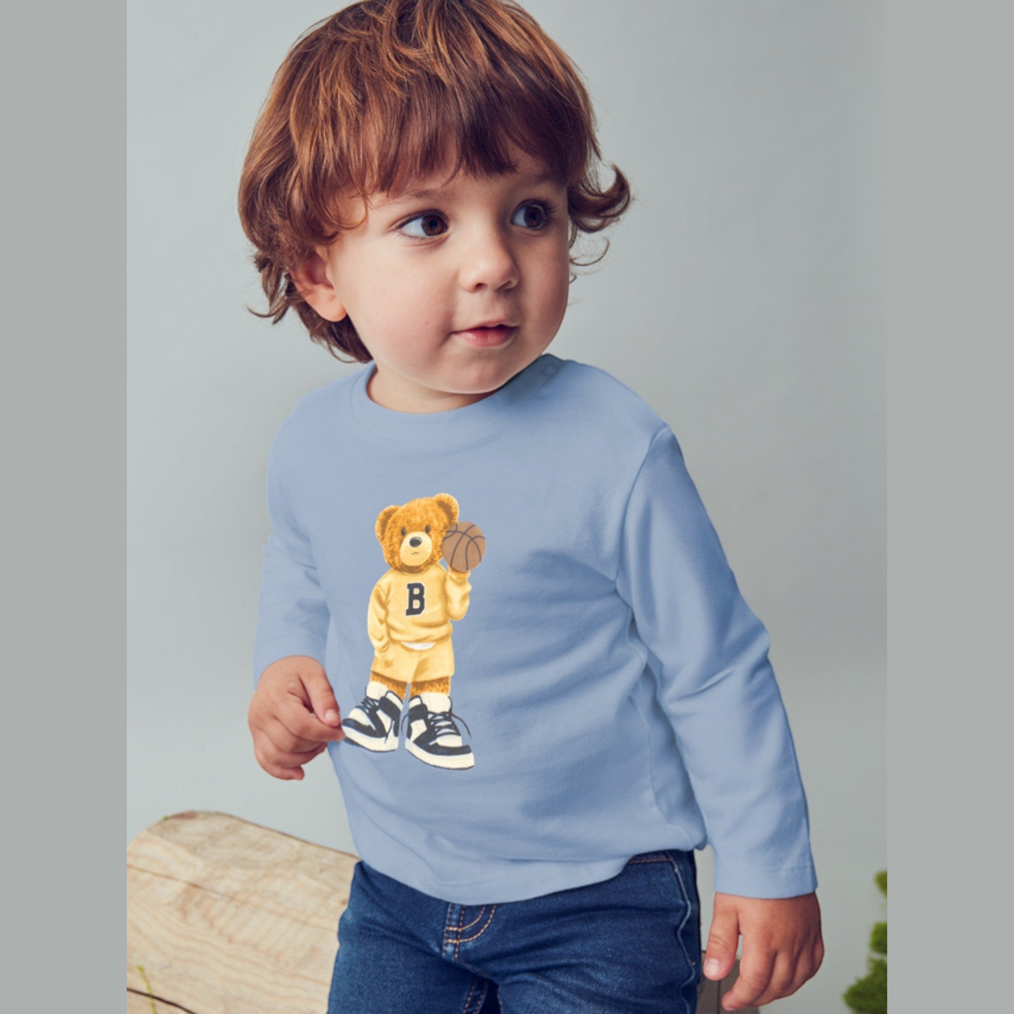 Maglietta m/l orso Bimbo AZZURRO 2058/83 -  NANU' BABY