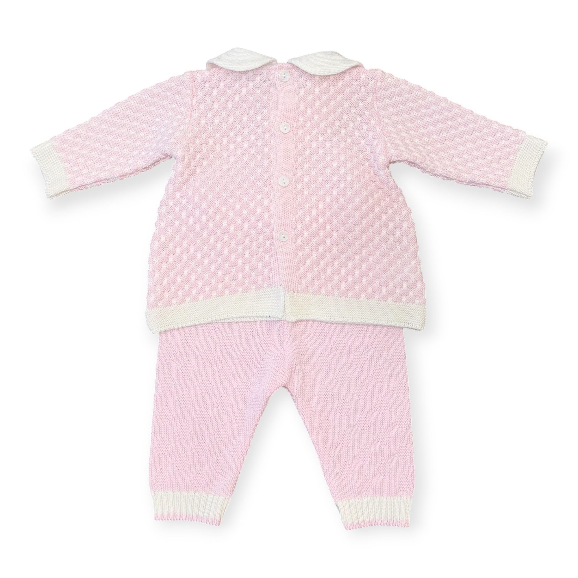 Completo Nascita Neonata Rosa 100% Lana Fiocco 7767