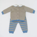 Completo nascita Neonato Avorio RIGHE 523/A by BABY LORD