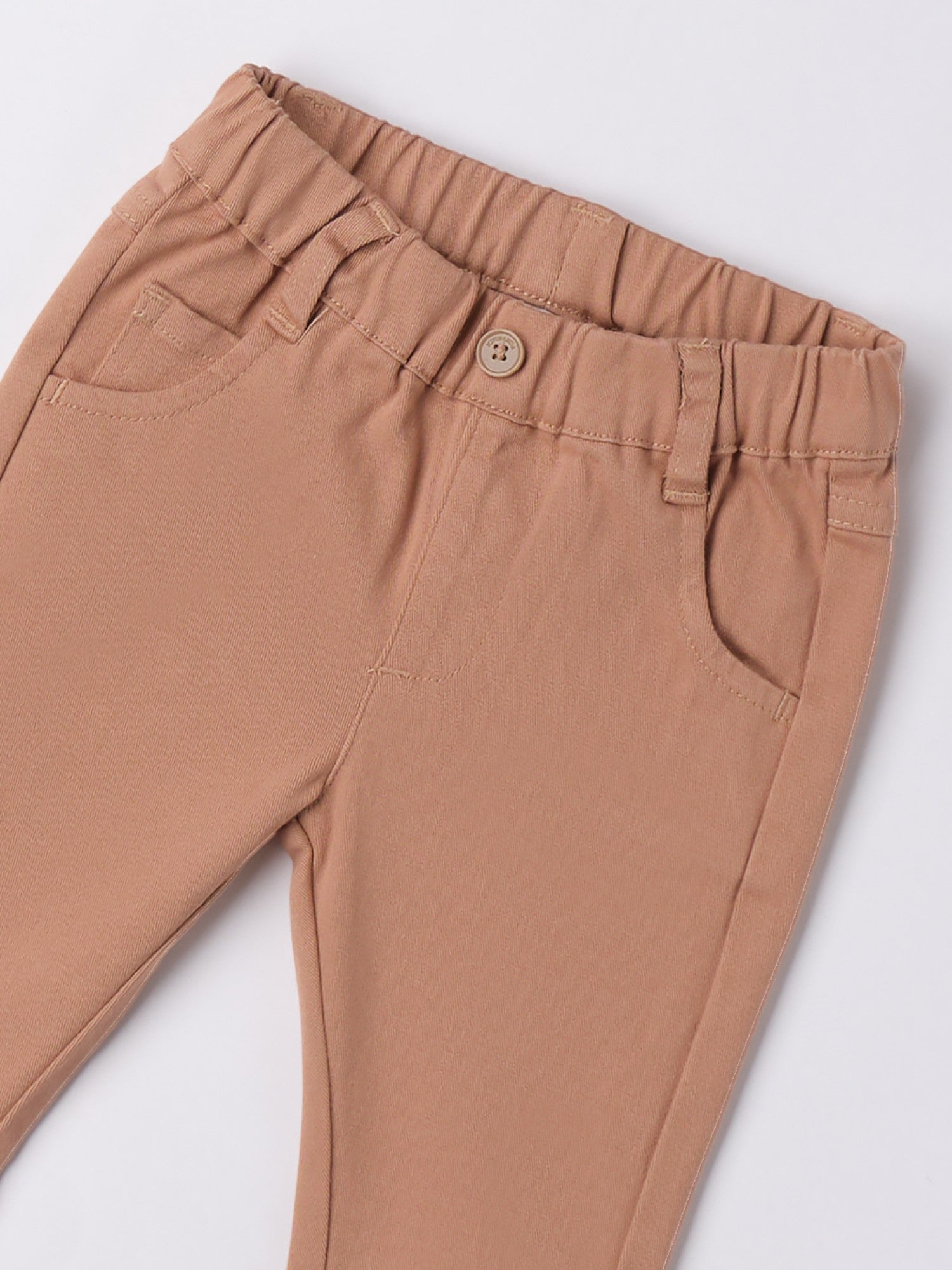 Pantalone Tessuto Navetta Lungo Bimbo Beige 3F623/945