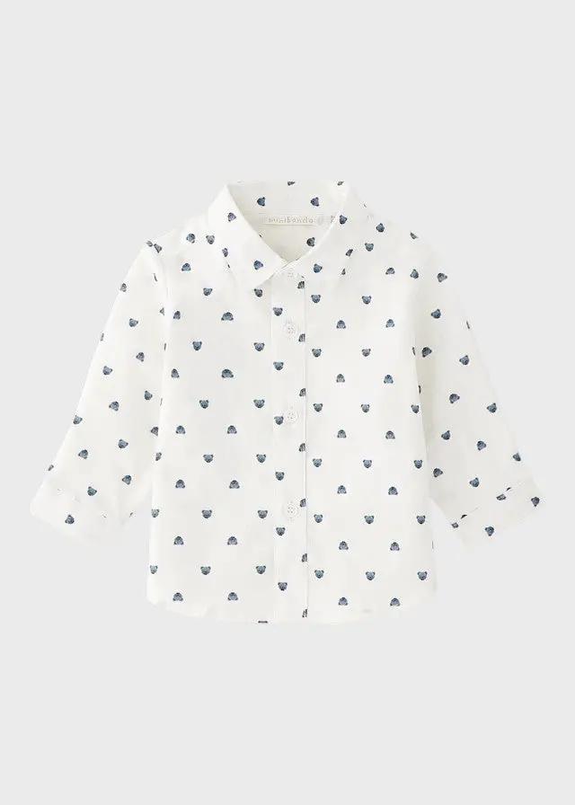 Minibanda Camicia Bimbo Ecru 98 Percent Cotone 2 Percent Elastan Primavera Estate 3G60000 3G600/00