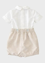 Completo Cerimonia Bimbo Beige 1/6322-B by PONTO POR PONTO