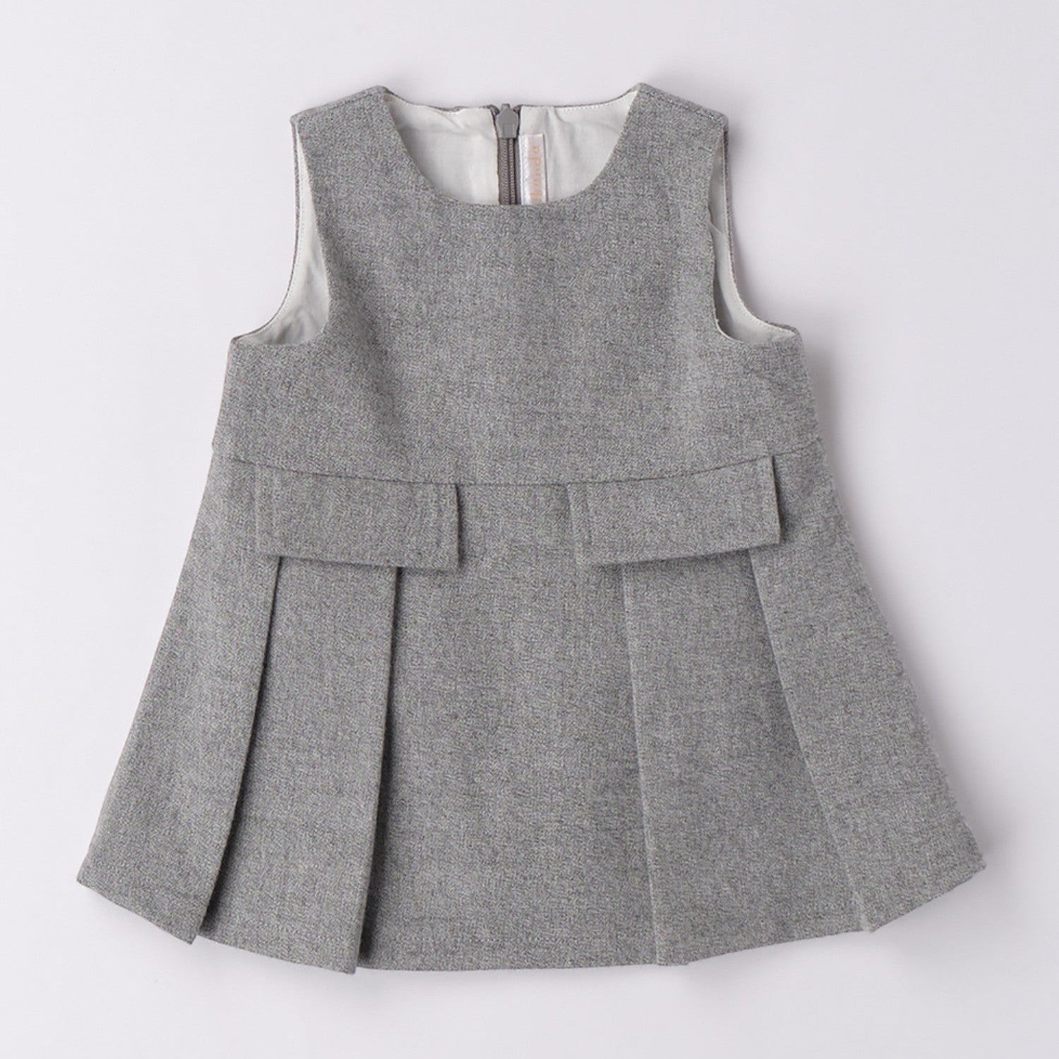 Abito Tessuto Navetta Senza Manica Bimba Grigio 3F728/8879 -  NANU' BABY