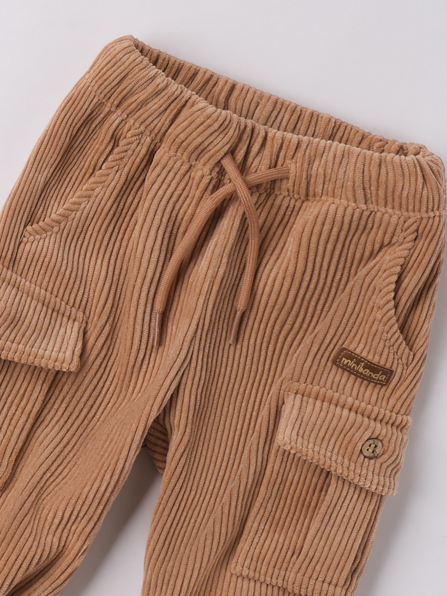 Pantalone Tessuto Navetta Lungo Bimbo Beige 3F627/945