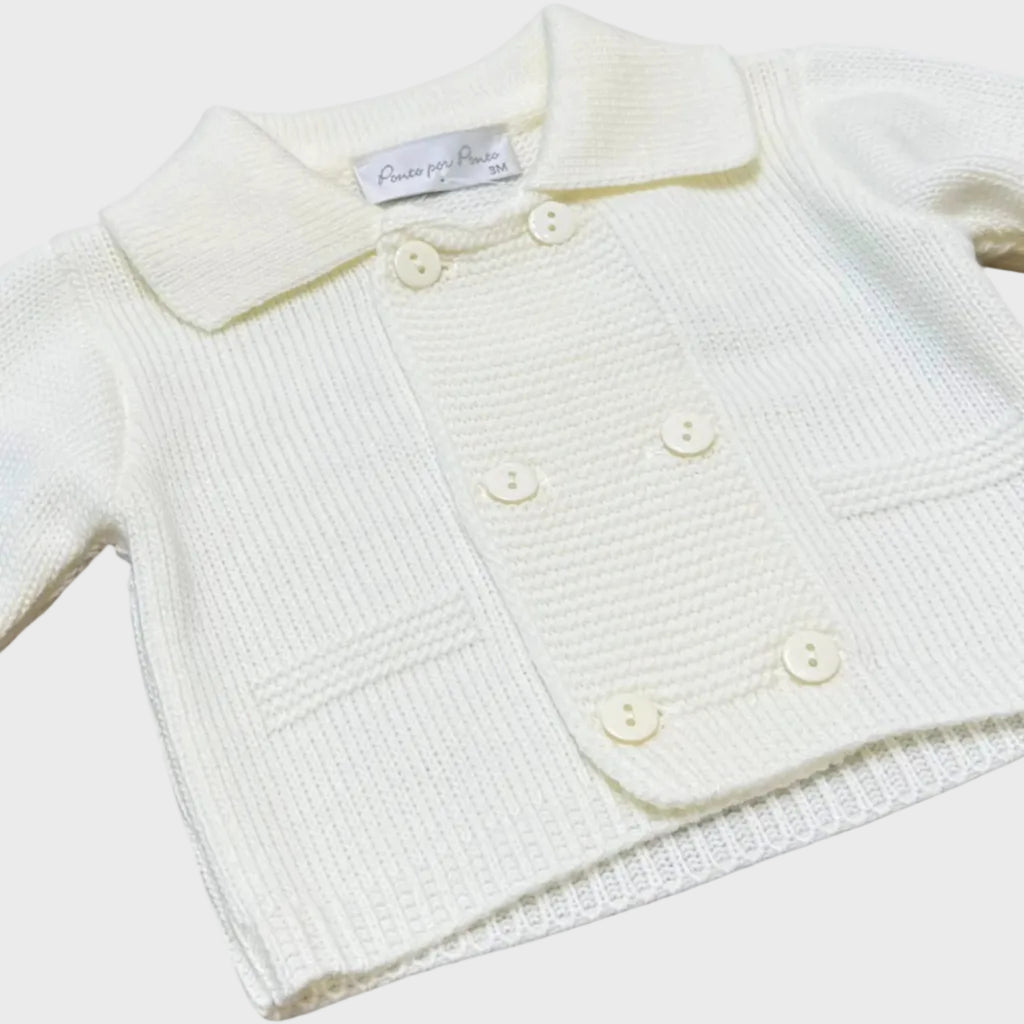 Giacca Cerimonia Bimbo Bianco 3/878 by PONTO POR PONTO