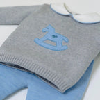Completo nascita Neonato Grigio CAVALLINO/522 by BABY LORD
