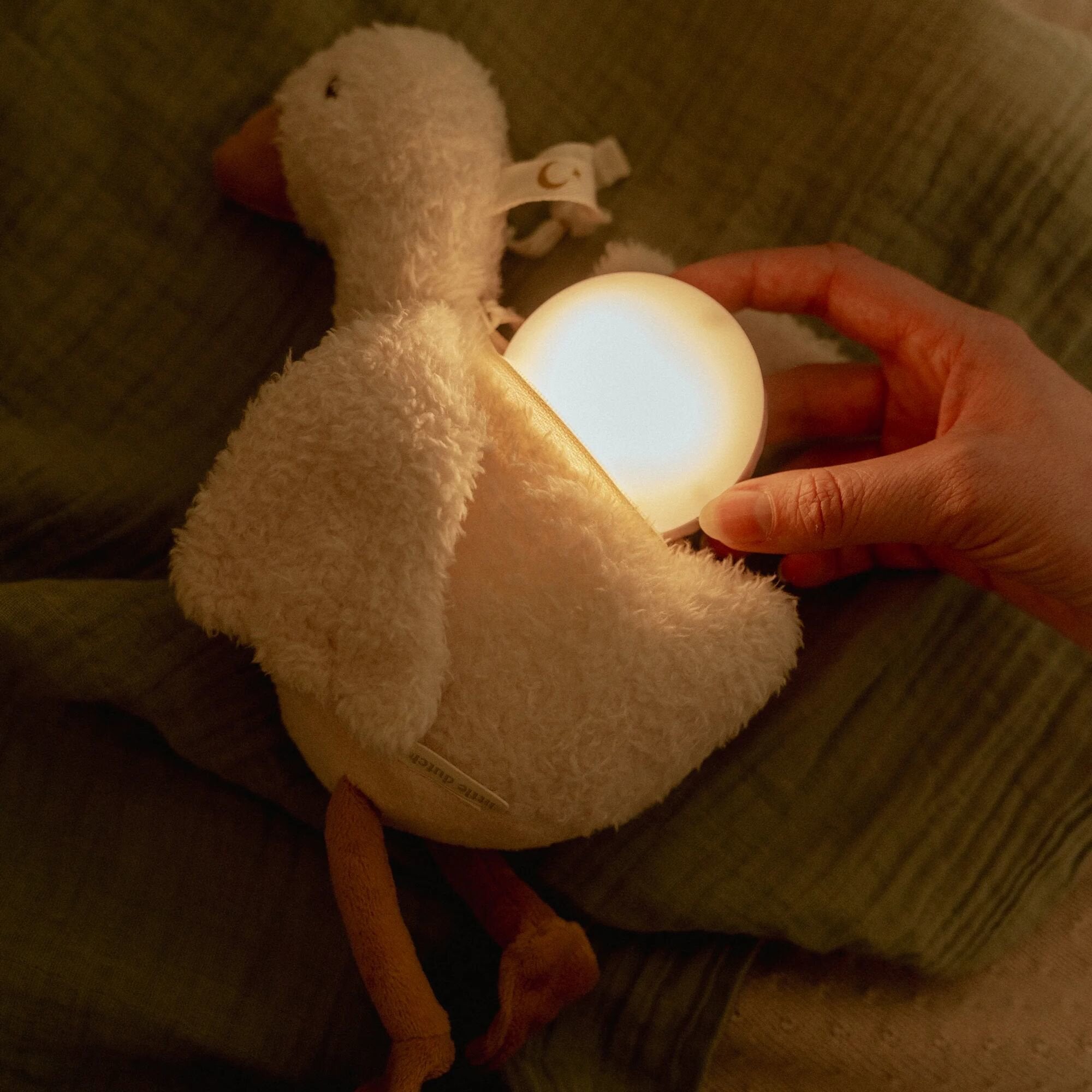 Luce notturna con suoni - Baby Goose  Bianco LD8440 -  NANU' BABY