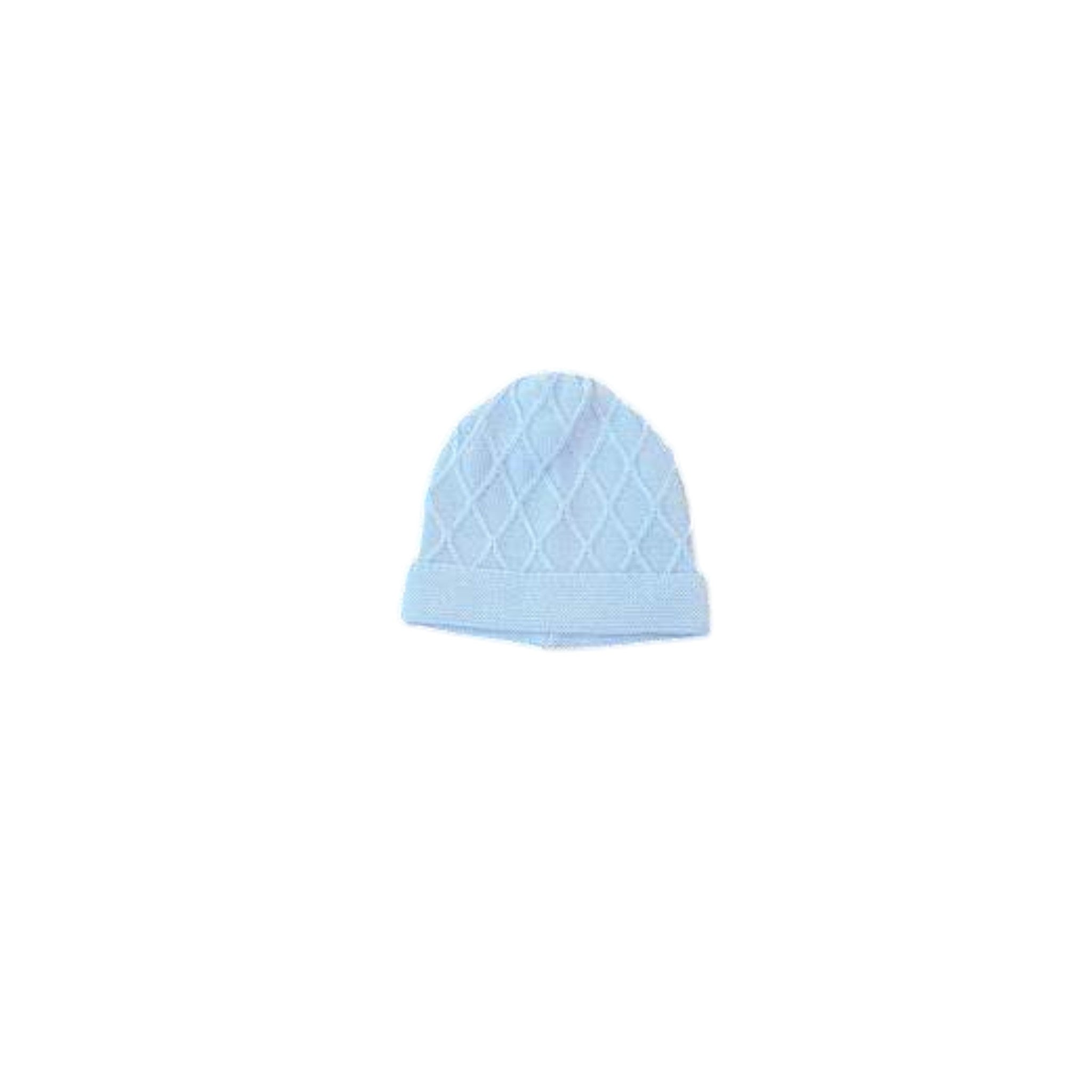 Cuffia doppio fiocco Neonato CIELO NIDO D'APE 605