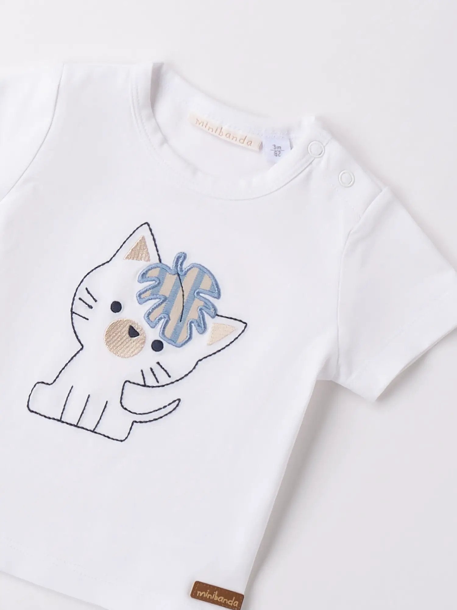 T-shirt Bimbo Bianco 3B609/0113 by MINIBANDA