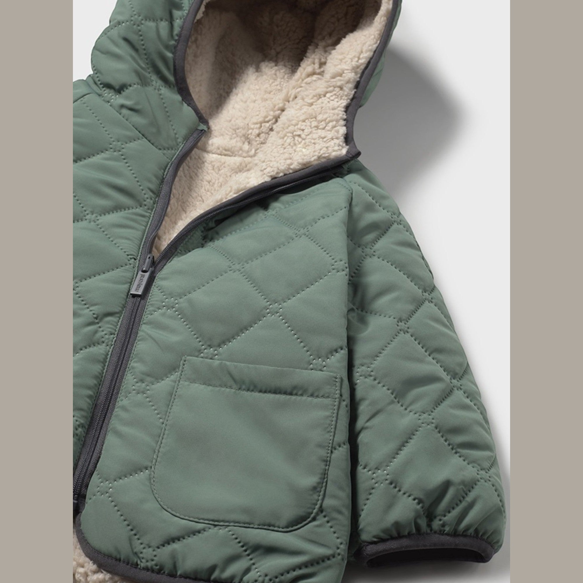 Giaccone trapuntato reversibi Bimbo Verde 2422/96 -  NANU' BABY