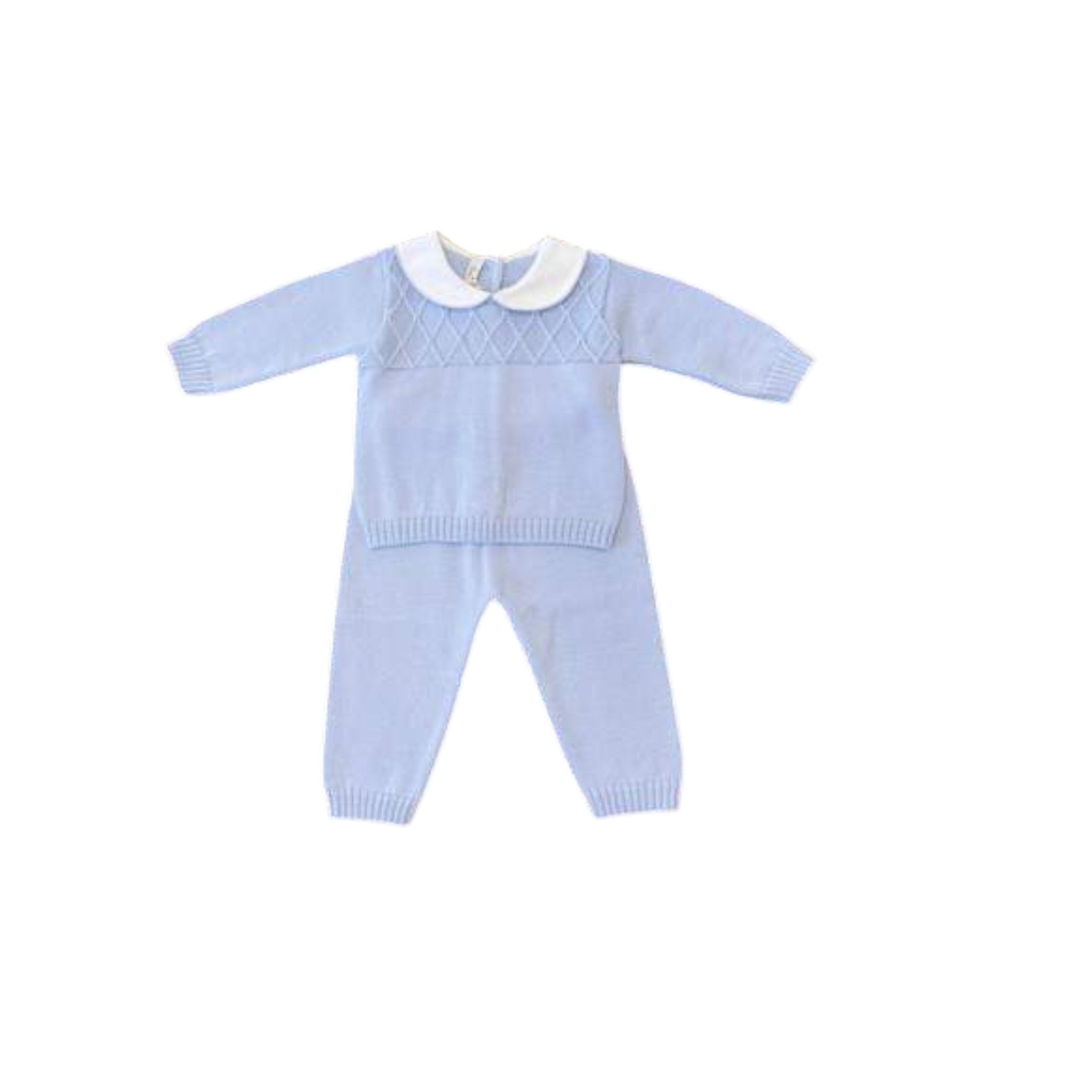 Completo nacita doppio fiocco Neonato CIELO NIDO D'APE 549