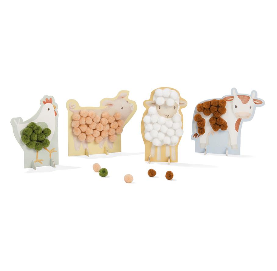 Set di bricolage Pom-pom Piccola fattoria  MULTICOLORE 125667 -  NANU' BABY