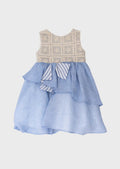 Abito Bimba Blu Cotone Tessuto Biologico NAGARE 0503/80 by MARTA Y PAULA