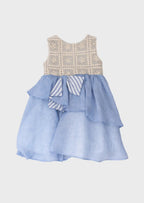 Abito Bimba Blu Cotone Tessuto Biologico NAGARE 0503/80 by MARTA Y PAULA