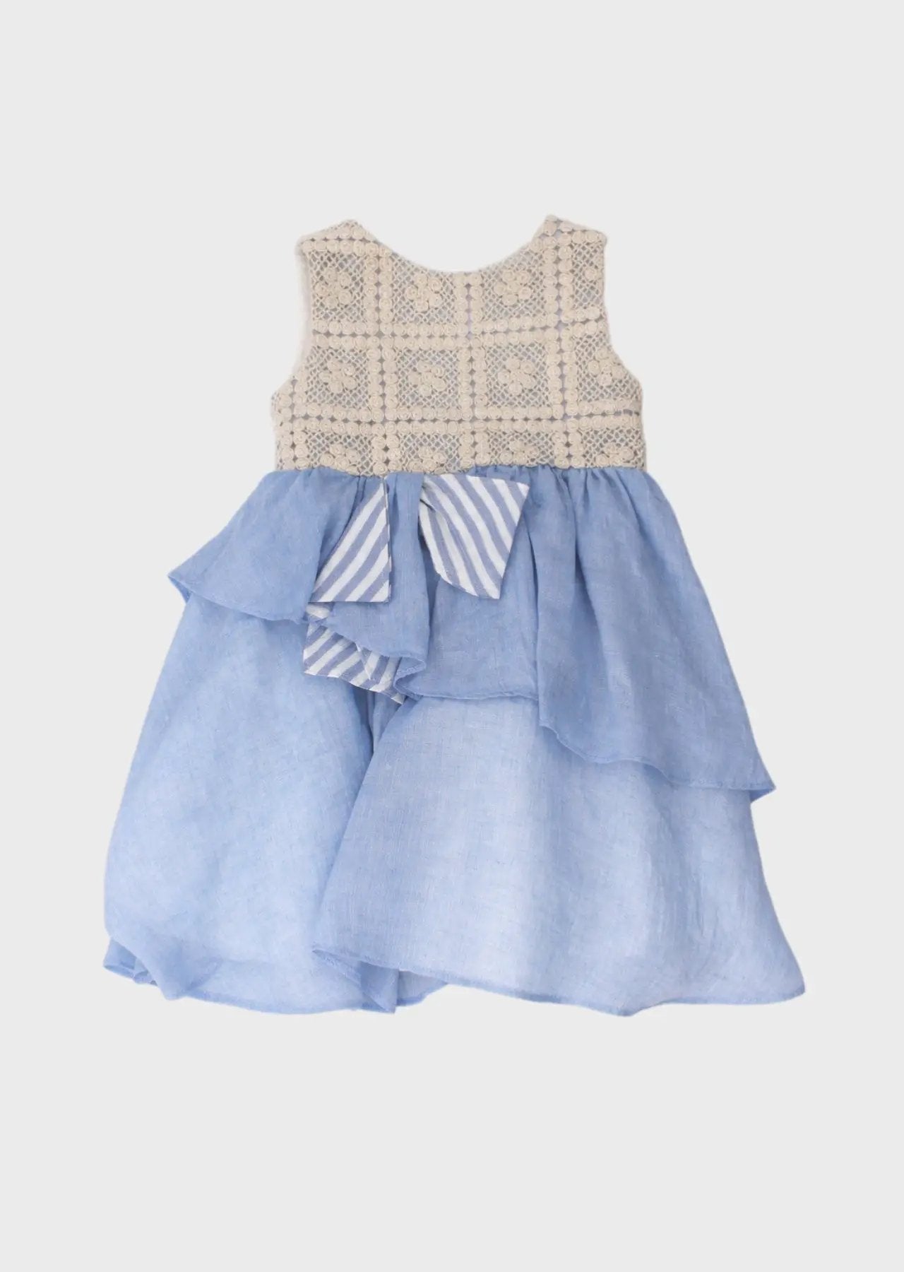 Abito Bimba Blu Cotone Tessuto Biologico NAGARE 0503/80 by MARTA Y PAULA