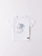 T-shirt Bimbo Bianco 3B609/0113 by MINIBANDA