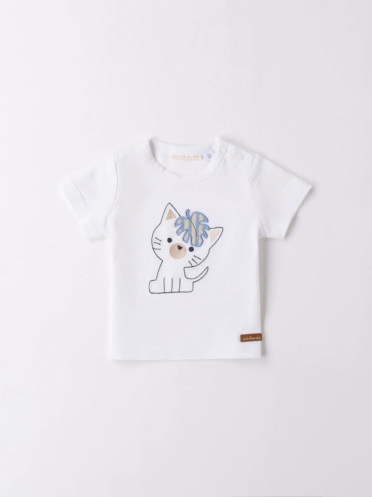 T-shirt Bimbo Bianco 3B609/0113 by MINIBANDA