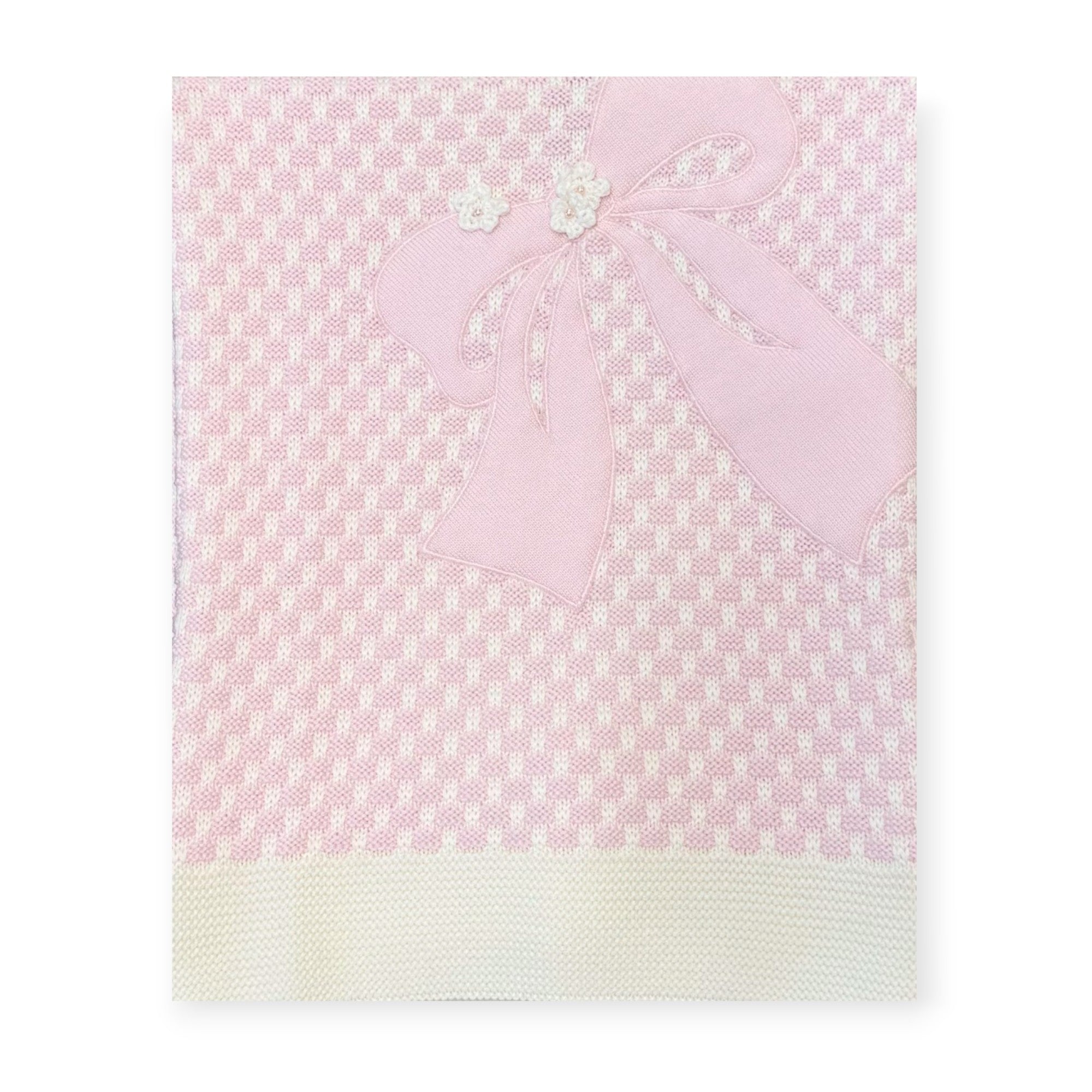 Coperta Neonata Rosa Lana Fiocco 7764