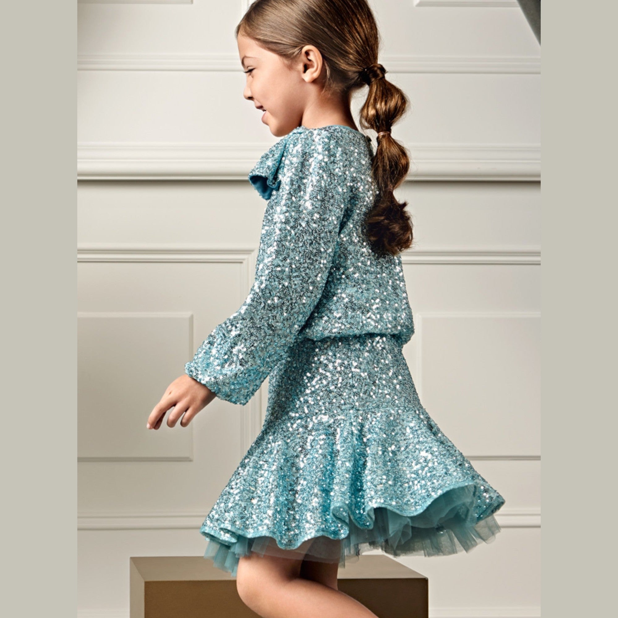 Compl. gonna lustrini Bimba Verde 5542/9 -  NANU' BABY