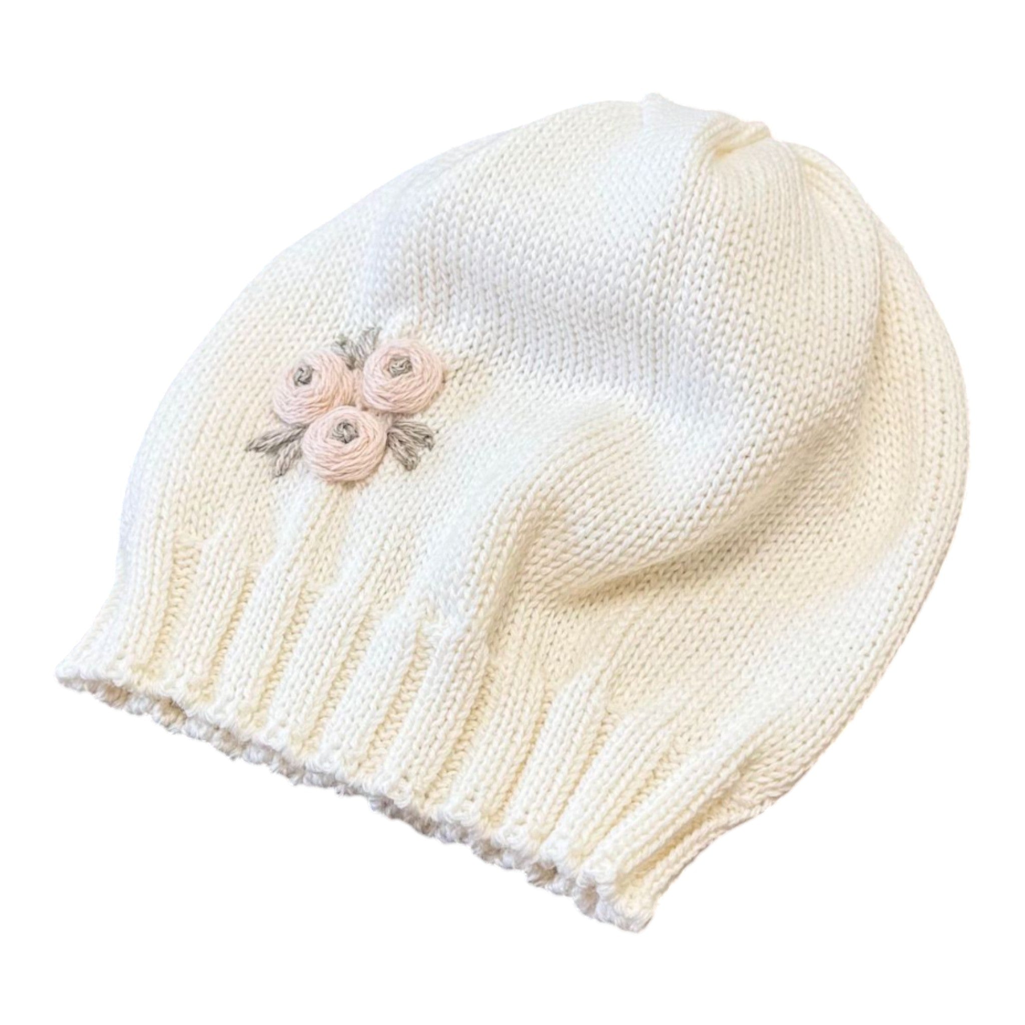 Cuffia e Bavetta Neonata PANNA LR1108