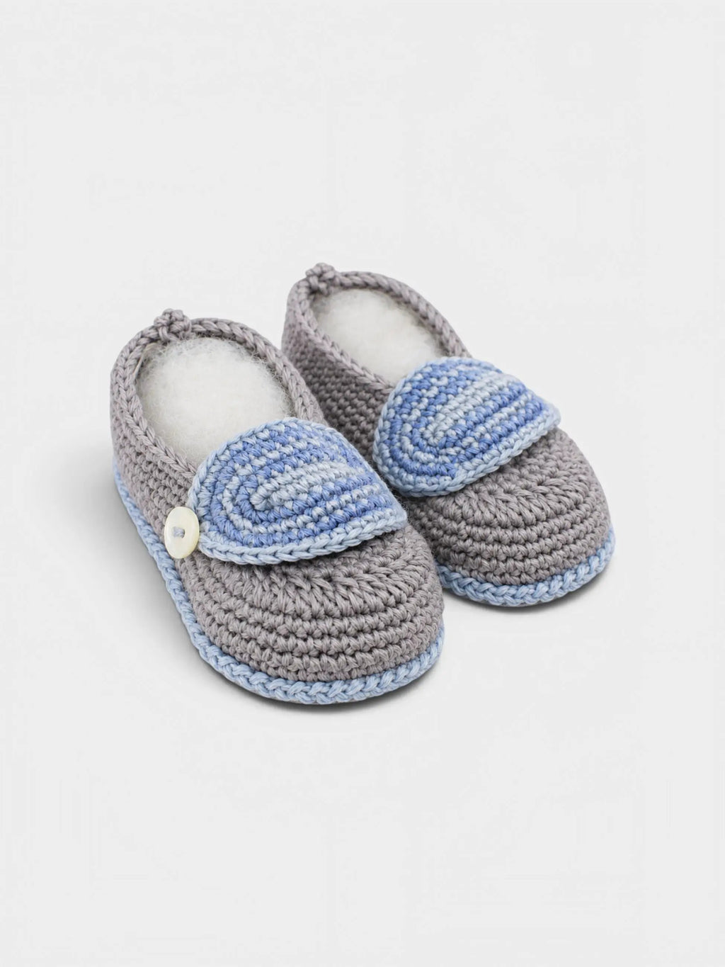 Babbucce Neonato Azzurro RAKESH 14300 by PICCOLA GIUGGIOLA