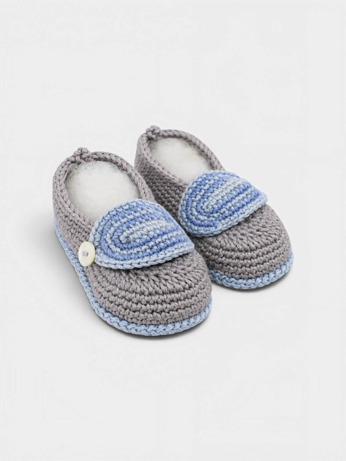 Babbucce Neonato Azzurro RAKESH 14300 by PICCOLA GIUGGIOLA
