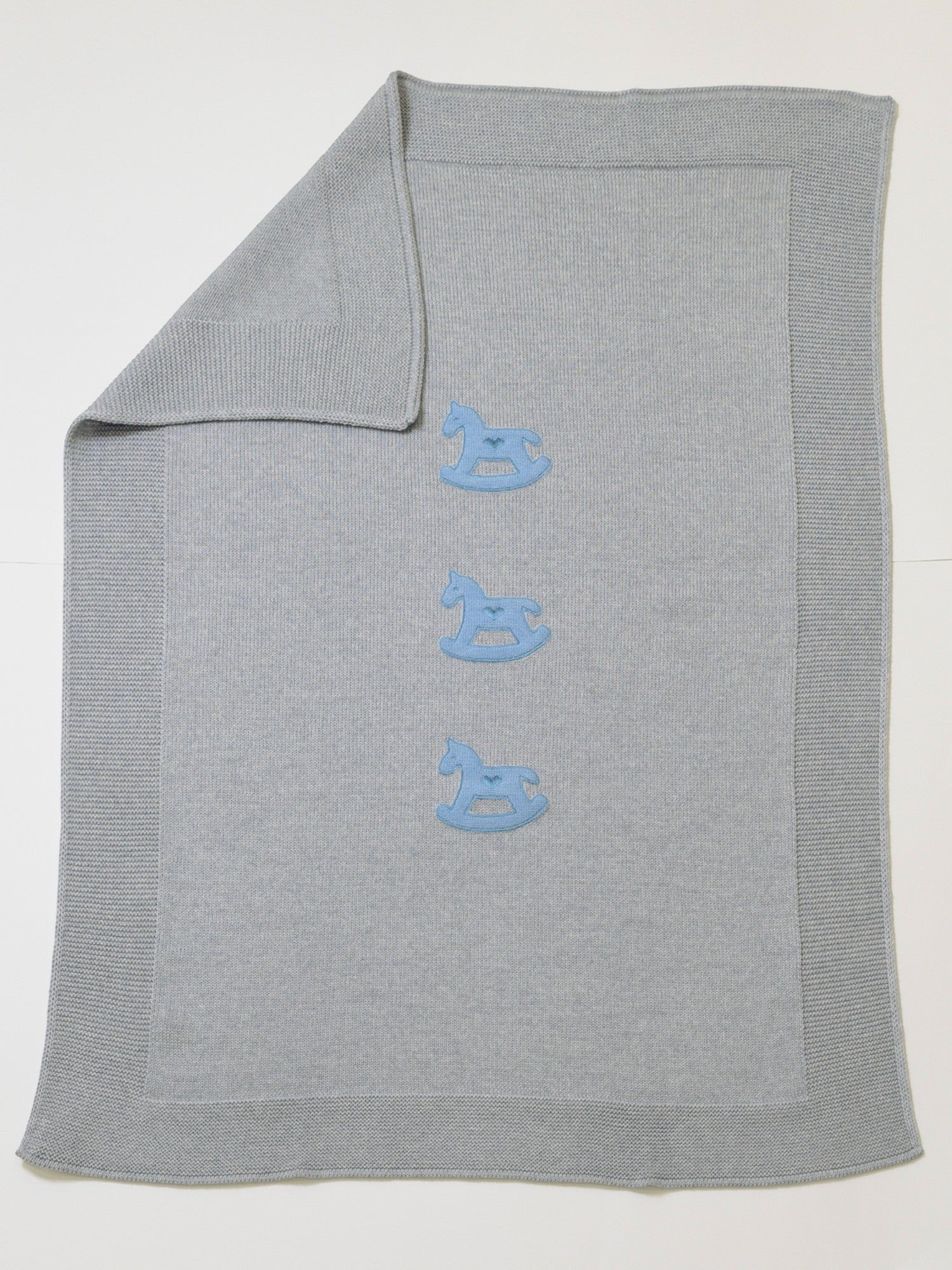 Coperta Cavallino a dondolo Neonato Grigio CAVALLINO/120 -  NANU' BABY