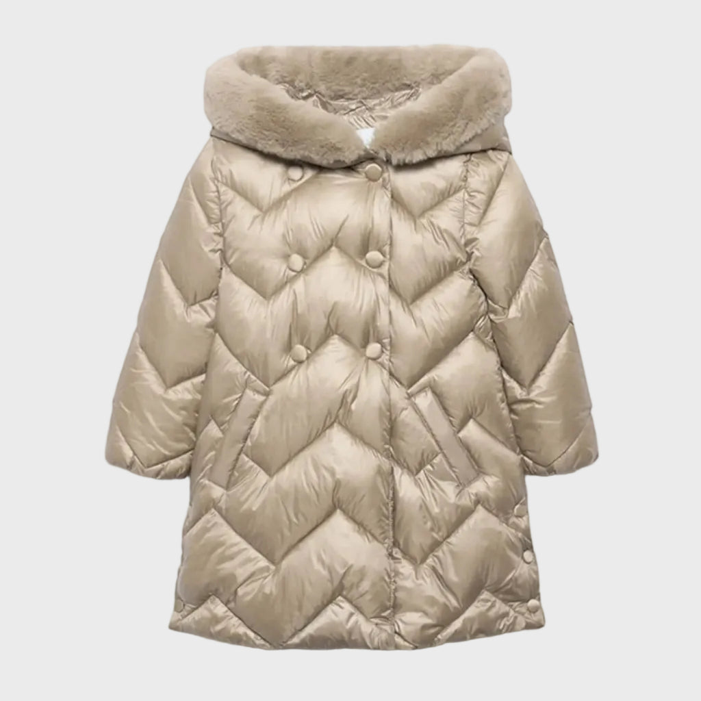Cappotto Bimba Beige 5847/11 by ABEL & LULA