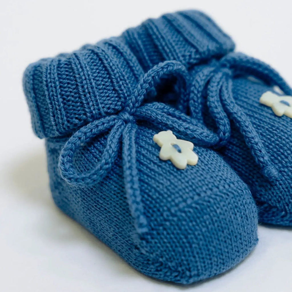 Babbucce Neonato Blu TEDDY LOVE 705/I by BABY LORD