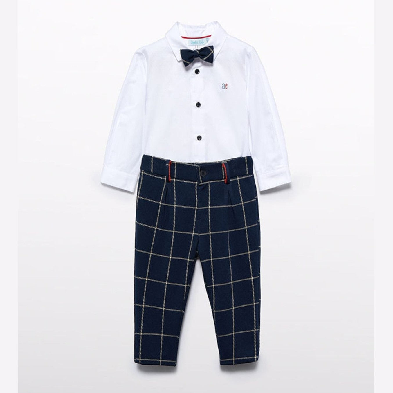 Compl. pantalone quadro punto Bimbo BLU 5704/B -  NANU' BABY