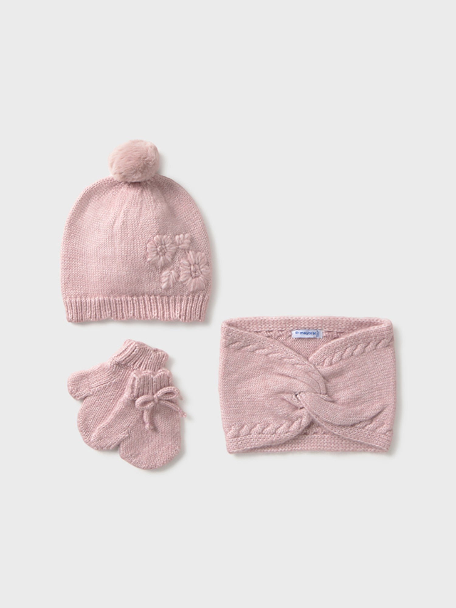 Completo cappello mutanda muffol  Rosa 10019/47 -  NANU' BABY