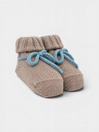 Babbucce Neonato Avorio RIGHE 706/E by BABY LORD