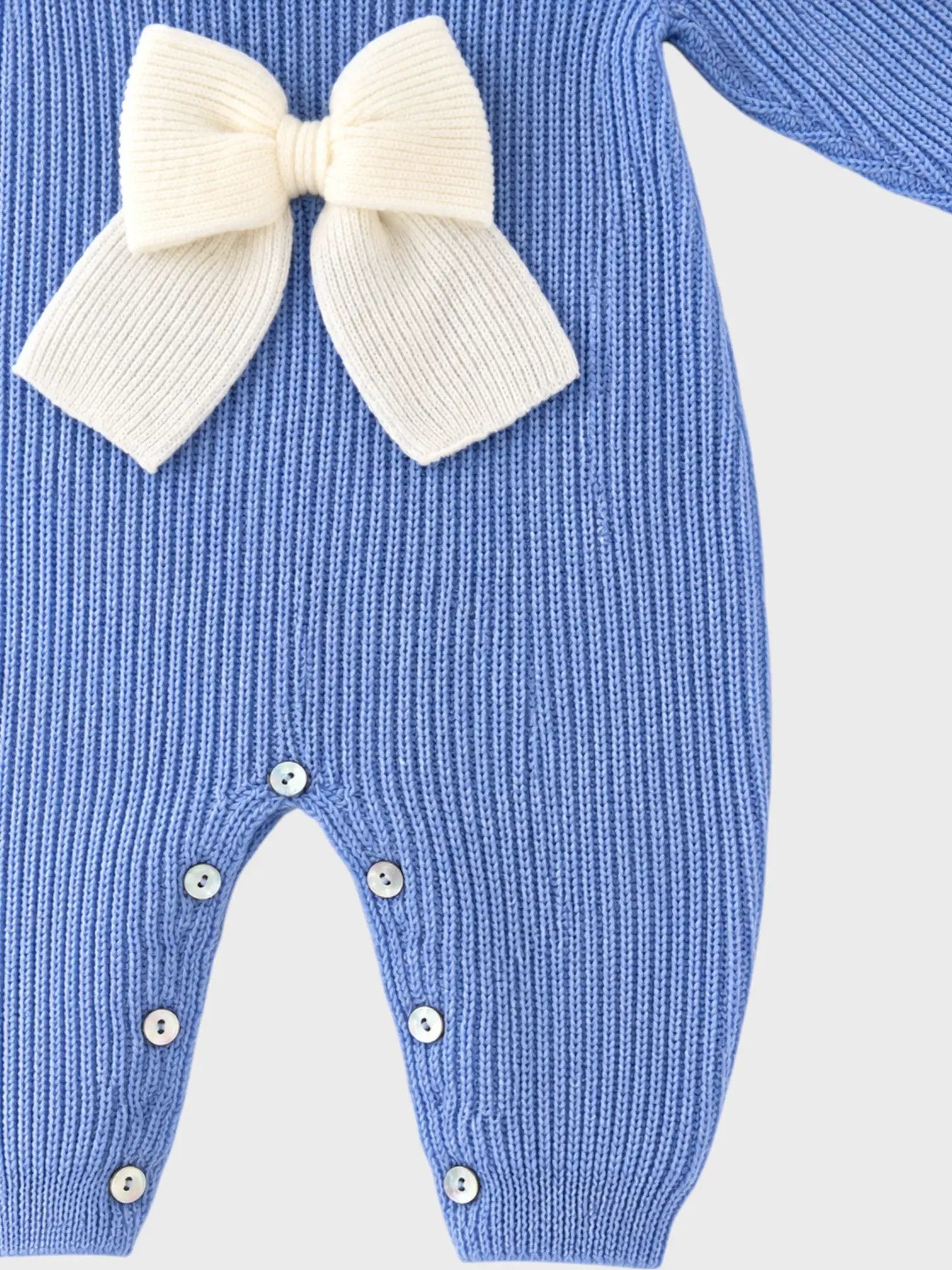 Tutina Neonato Azzurro MAGLIA INGLESE FIOCCO 344/5630 by BABY LORD