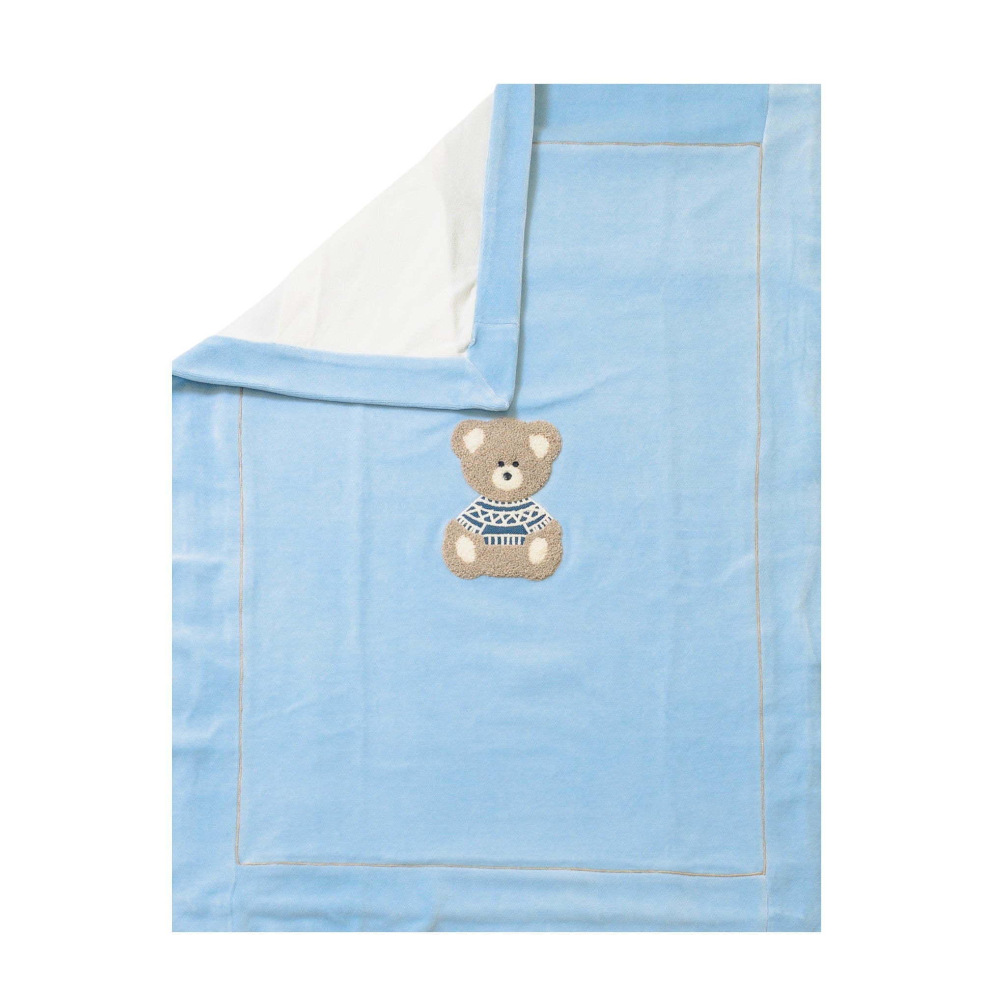 Copertina Neonato Ciniglia Cielo SARTORIA DEI PICCOLI (cod. LC1114)