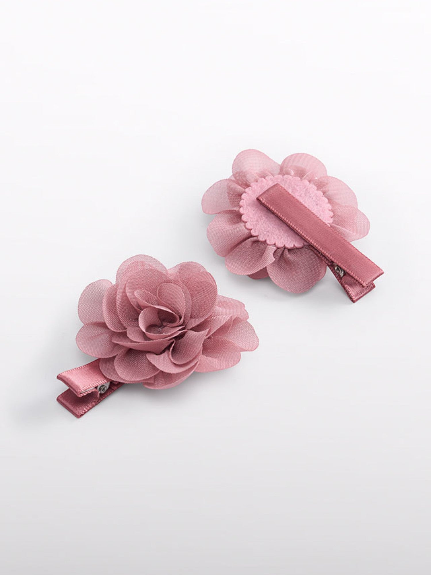 Set 2 fermagli fiori chiffon Bimba Rosa 5967/31 -  NANU' BABY