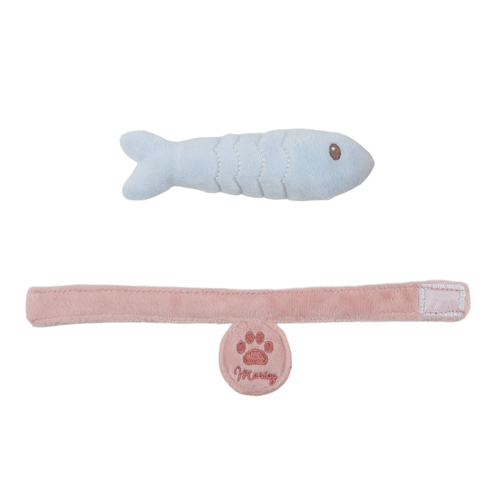Peluche gatto Marley con trasportino  Multicolore LD4517