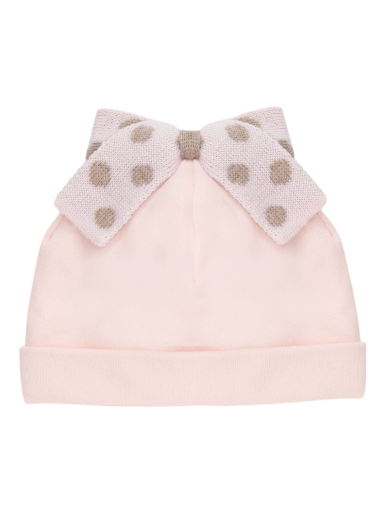 Cuffia Fiocco pois Neonata ROSA IB2273 -  NANU' BABY