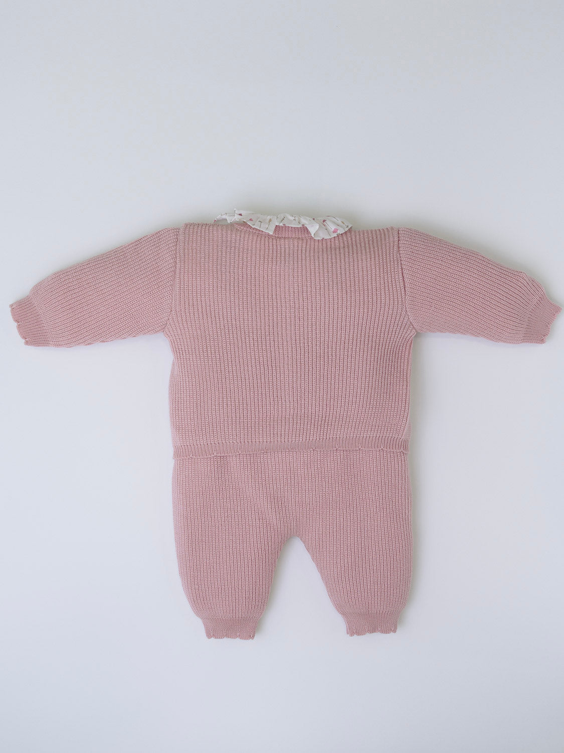 Completo lana rosa marsala Neonata ROSA IN1431/R -  NANU' BABY