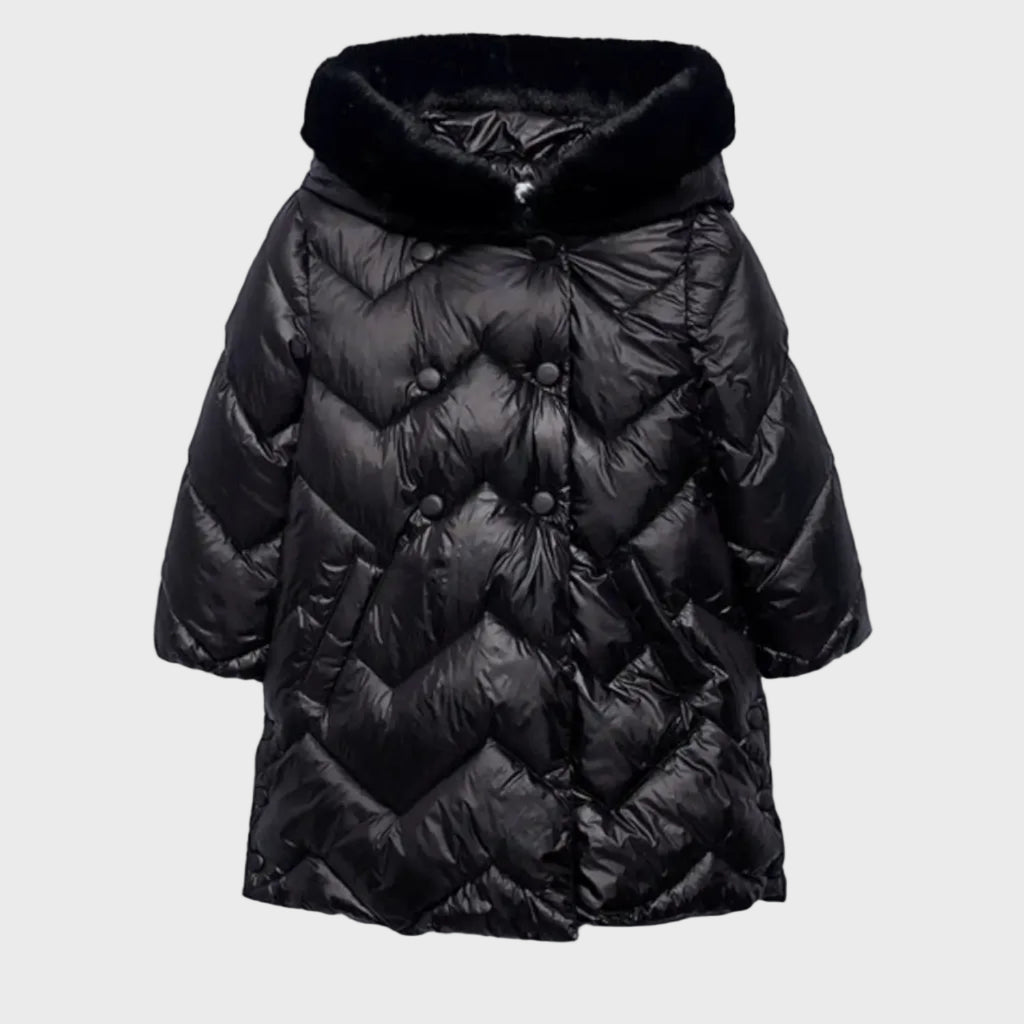 Cappotto Bimba Nero 5847/10 by ABEL & LULA