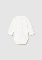 Body Camicia Neonato Maniche Lunghe Ecru 2727/31