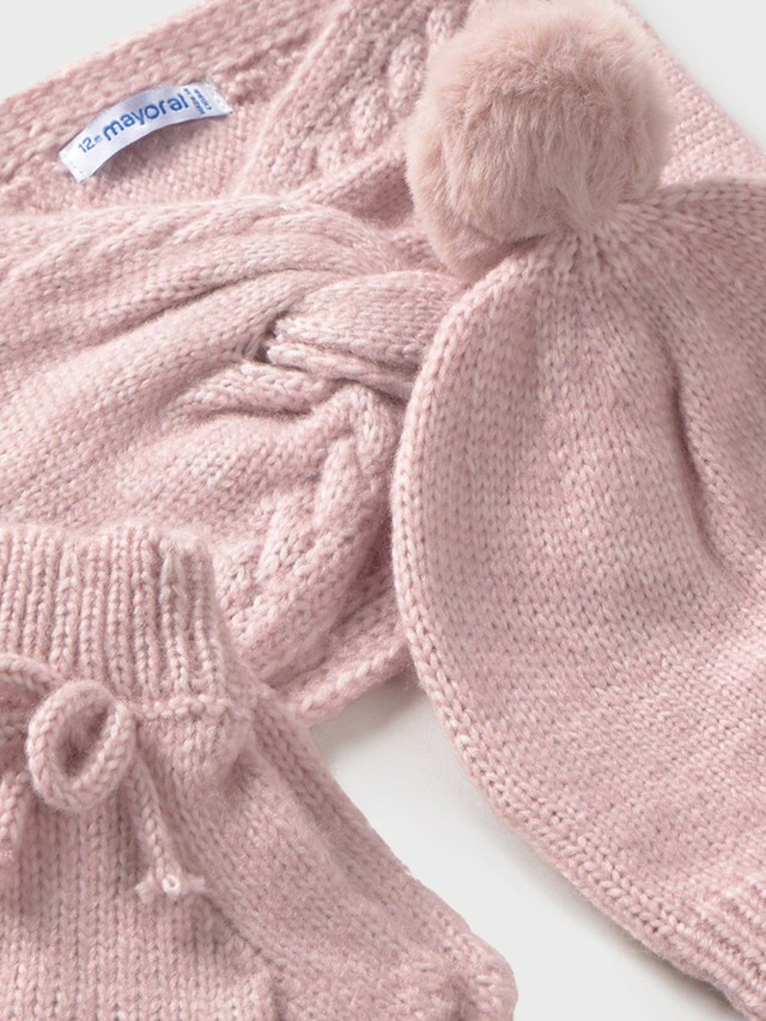 Completo cappello mutanda muffol  Rosa 10019/47 -  NANU' BABY