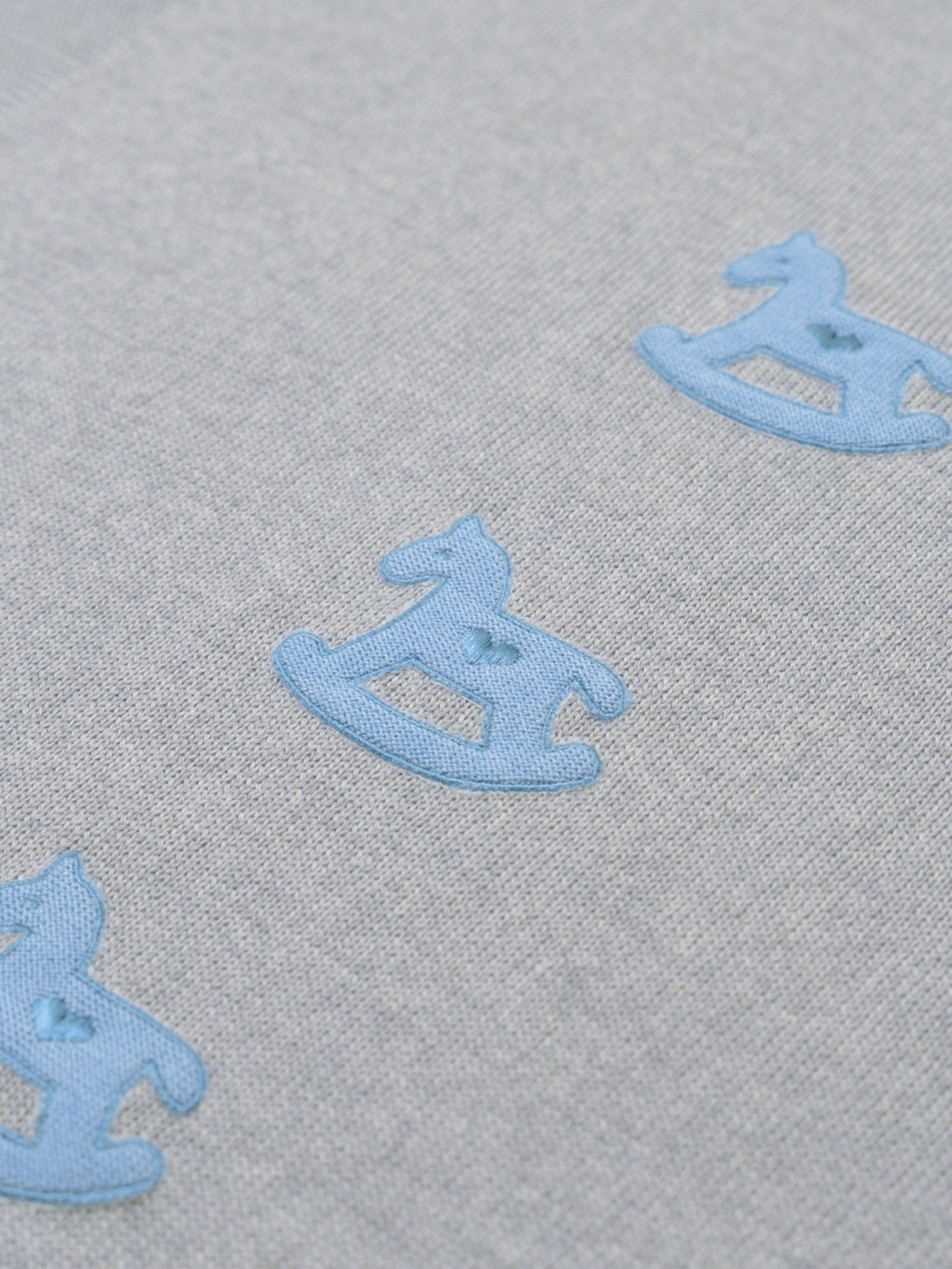 Coperta Cavallino a dondolo Neonato Grigio CAVALLINO/120 -  NANU' BABY