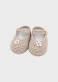 Babbucce Neonata Tortora NAIME/BB-T by PICCOLA GIUGGIOLA