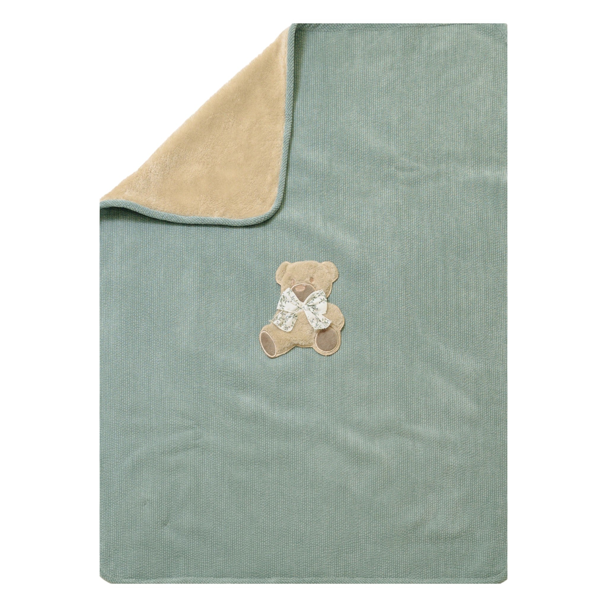 Copertina Neonata Ciniglia Verde SARTORIA DEI PICCOLI (cod. LC1102)