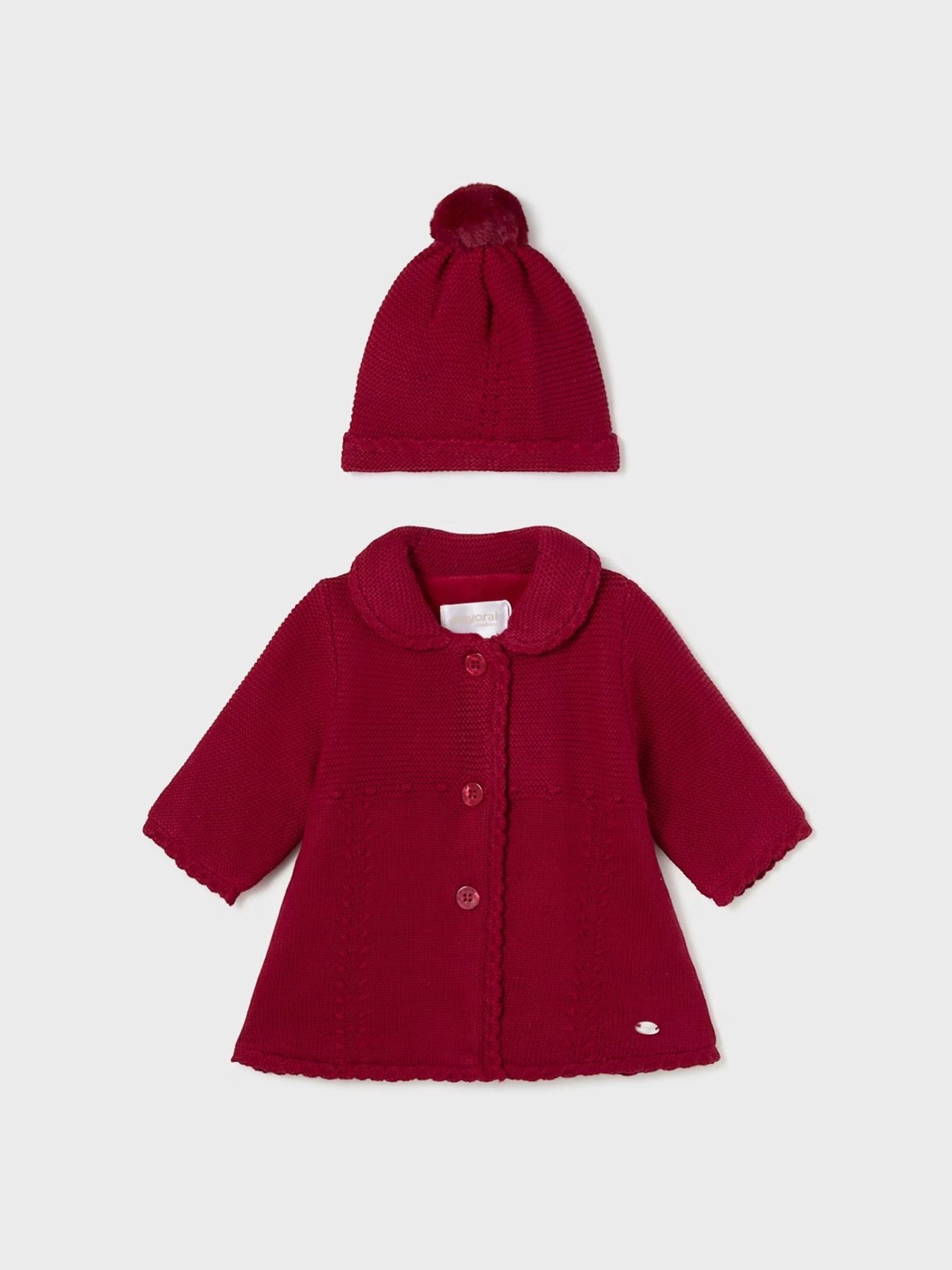 Cappotto tricot e cappello - 2M-2452/RS