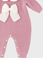 Tutina Neonata Rosa MAGLIA INGLESE FIOCCO 344/5730 by BABY LORD