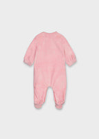 Tutina Neonata Maniche Lunghe Rosa Ciniglia 2704/68